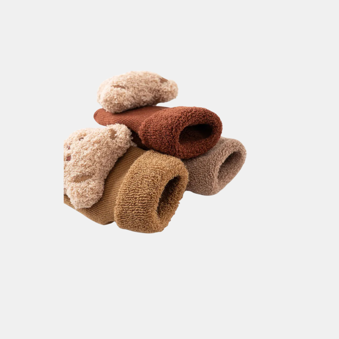 Stickade Babysockor – Björn