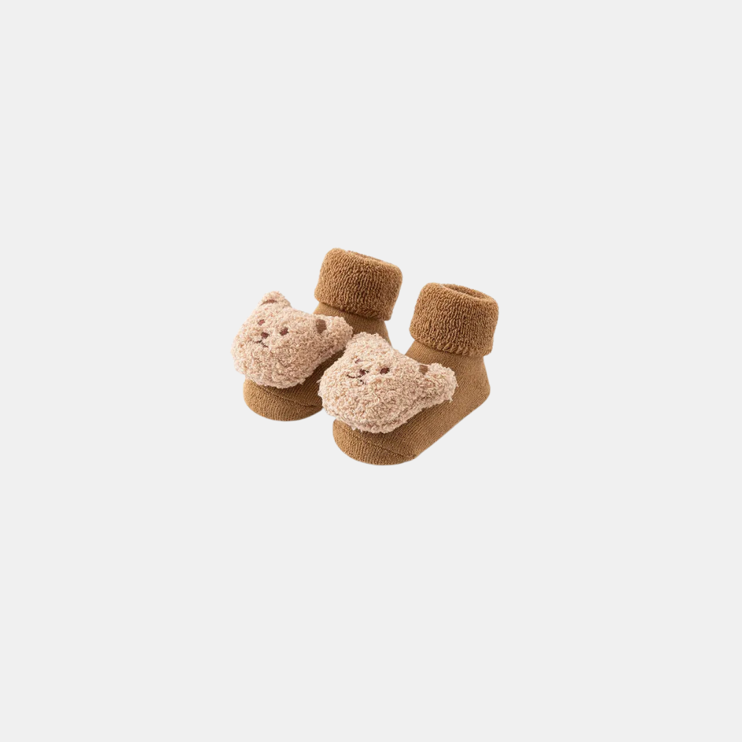 Stickade Babysockor – Björn