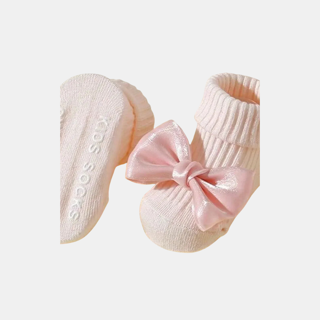 Söta Babysockor med Rosett – 4-pack