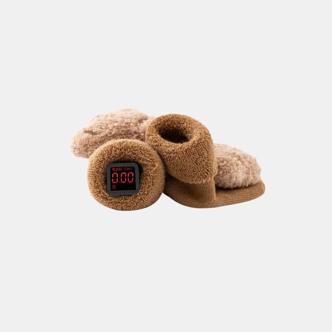 Stickade Babysockor – Björn