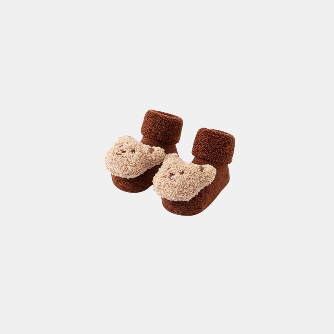 Stickade Babysockor – Björn